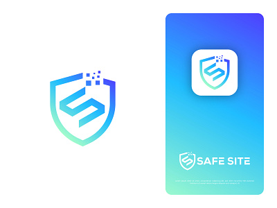 Safe Site Logo 3d app logo brand identity branding creative database design graphic design illustration logo logo design modern logo new s letter shield logo shields simple tech ui vector
