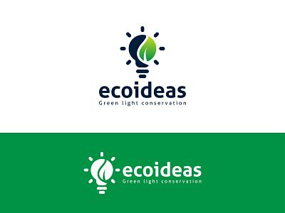 Eco Ideas Logo app logo brand identity branding bulb logo design eco ideas eco logo graphic design green idea logo illustration leaf logo logo logo design modern logo ui vector