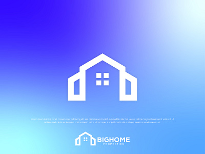 Bighome Properties 3d app logo brand identity branding building logo construction logo design home logo house illustration logo design minimalist logo modern logo professional logo properties real estate real estate agency ui unique logo vector