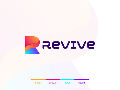 Revive Tech Logo abstract logo app logo brand identity branding business logo creative logo design gradient logo graphic design illustration letter logo logo logo design logo maker logo mark modern logo r logo ui unique logo vector