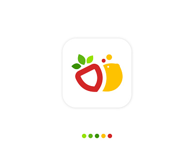Fruit app icon Logo app app logo brand identity branding design farming food fruit fruit illustration fruity green illustration juice logo logo logo design minmalist modern logo ui vector vegan