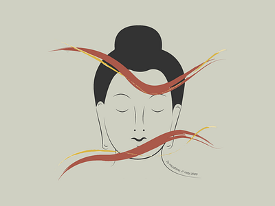 Buddha ai design illustration illustrator lineart vector