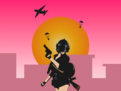 Pubg ai art design illustration illustrator pubg vector