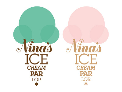 Nina's Ice Cream Parlor ice cream identity logo