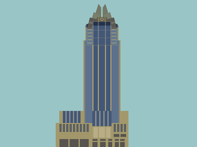 Frost Bank Tower austin building illustration sxsw
