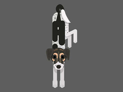 Tenny dog illustration portrait pup