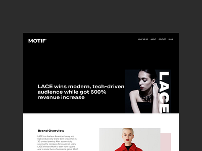 MOTIF Website Redesign - Case Study Page