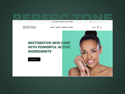 Skin Care Product Landing Page - MOTIF branded ecommerce clean clean design clean ui ecommerce ecommerce design marketing minimal typography web design website design