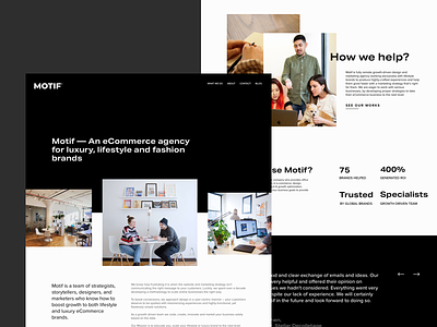 A Sneak Peak From Our About page agency branding agency landing page agency website black and white brand design clean clean design landing page minimal typography web design website design