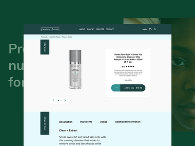 Product Page Design Exploration for Skin Care Brand - MOTIF beauty branded ecommerce clean design ecommence ecommerce design ecommerce shop minimal shopify plus skin care skincare typography web design website design