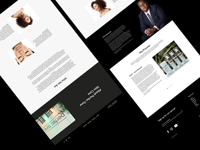 About us - Perfec-tone agency branding beauty black and white branded ecommerce clean design ecommerce minimal typography web design website design