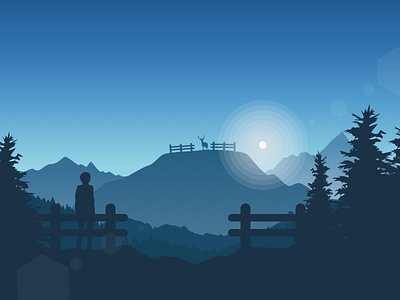 friends in high places blue deer dream fence friends greyscale man moon mountains silhouette trees