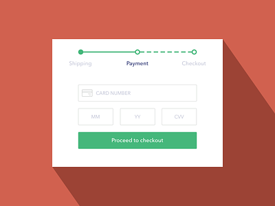 Daily UI #02 - Credit Card Checkout card checkout credit dailyui green modal orange payment
