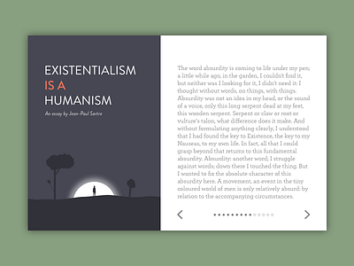 reading blog concept ereader essay existentialism illustration modal text ui