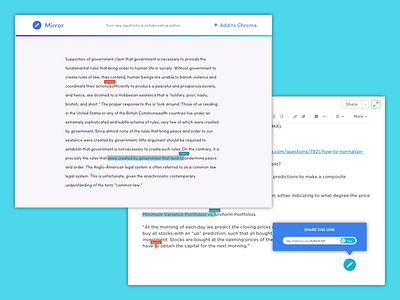 Mirror chrome collaborative editor google docs input link mirror share text