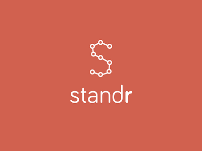 standr logo branding logo nodes orange standr