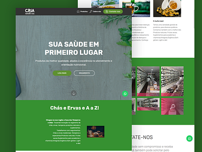 Website Casa dos Temperos e Chás bootstrap 4 html css js ui website