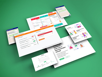 Demonstrador Virtual Website e Sistema app application ui ui ux website