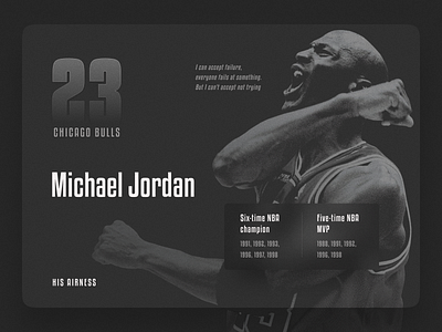 Michael Jordan basketball design figma ui