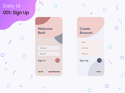 Daily UI :: 001 dailyui 001 design