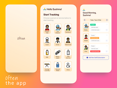 Often - the app to manage your household staff & subscriptions