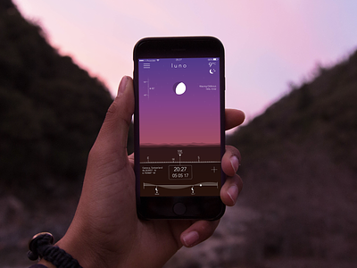 Luno - Lunar Tracking App Concept app app design design flat minimal ui