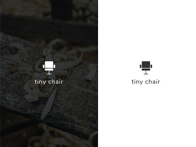 tiny chair design flat icon illustrator logo minimal vector web