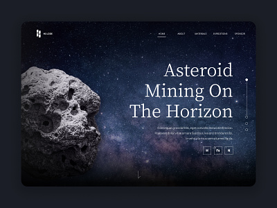 Asteroid Mining design layout typogaphy ui ui design web webdesign website