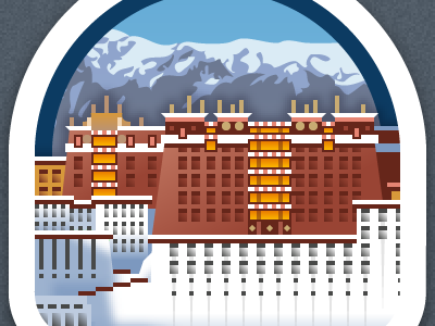 Potala Palace in Tibet gowalla illustrator spot vector
