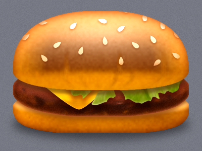 Burger Icon 3d burger food icon