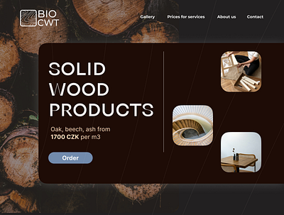 BIO CWT Solid Wood Products branding graphic design typography ui ux