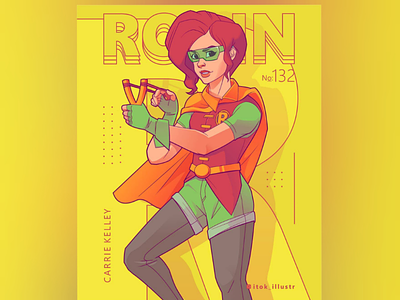 The Robin yellow character illustration