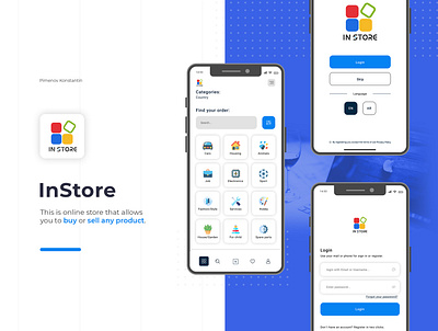 InStore online shop. Mobile application for android app mobile ui ux webdesign