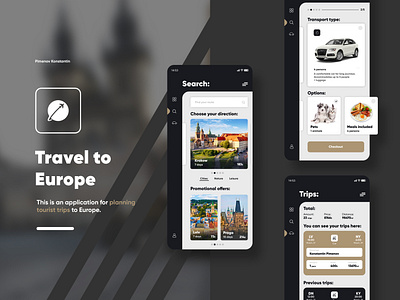 Mobile application Travel Trip ui/ux