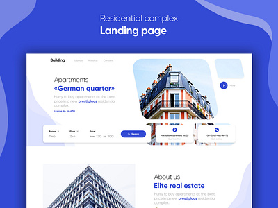 Construction real estate landing page website