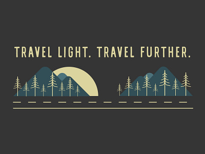Travel Light. Travel Further. art branding design graphic design illustration illustrator logo minimal ui vector