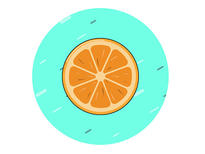 ORANGE blue design eat food fruit fruit icon fruit icons fruit logo graphic illustrator orange orange logo vector