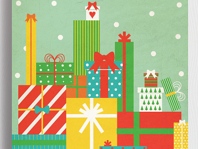 Christmas Presents bow christmas gift holiday illustration presents snow