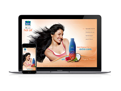 Parachute Advansed Ayurvedic Hot Oil Microsite homepage landing page design microsite ui ux web webpage design website design