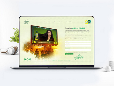 Nihar Naturals Achhayi ki Dubki Microsite app branding homepage landing page design logo microsite photoshop psd ui web webpage design