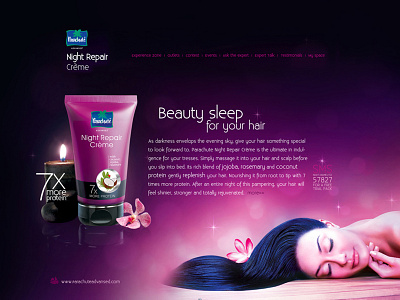 Parachute Advansed Night Repair Cream Microsite