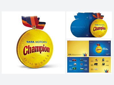 Tata Motors Champion Mnemonic Design and Collaterals branding collaterals event branding illustration logo