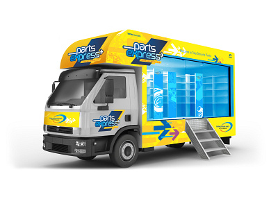 Tata Motors PARTS EXPRESS Logo Design and MobileVan Graphics activation branding activation branding activation collaterals branding logo van wrap vehicle graphics visual design