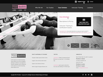 Barre Studio Homepage