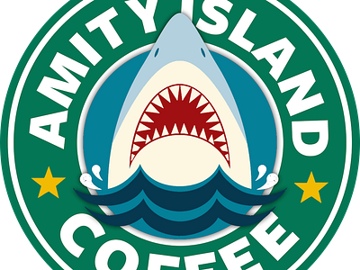Amity Island Coffee amity island coffee jaws parody shark starbucks