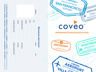 Coveo Internship Passport colourful design graphic design passport print