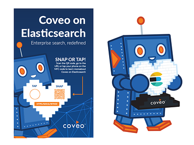 Coveo for Elasticsearch event marketing graphic design illustration promotional