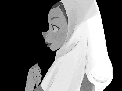 Hijab girl illustration
