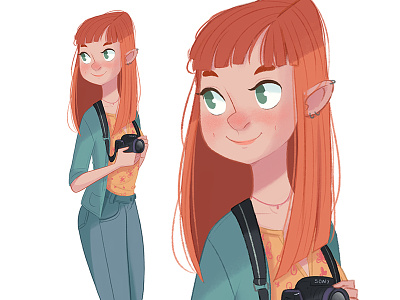 Girl 1 camera character design