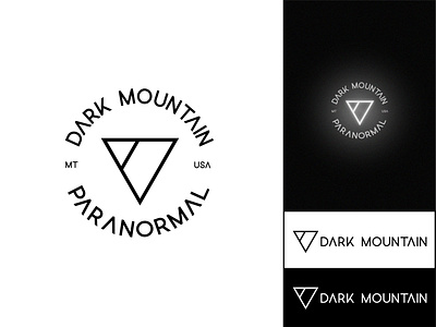 Logo for Dark Mountain Paranormal adobe illustrator black and white brand branding design logo mark minimal vector